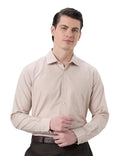 Men’s 100% Cotton Formal Shirt | Textured Self Design | Regular Fit | Taped Construction