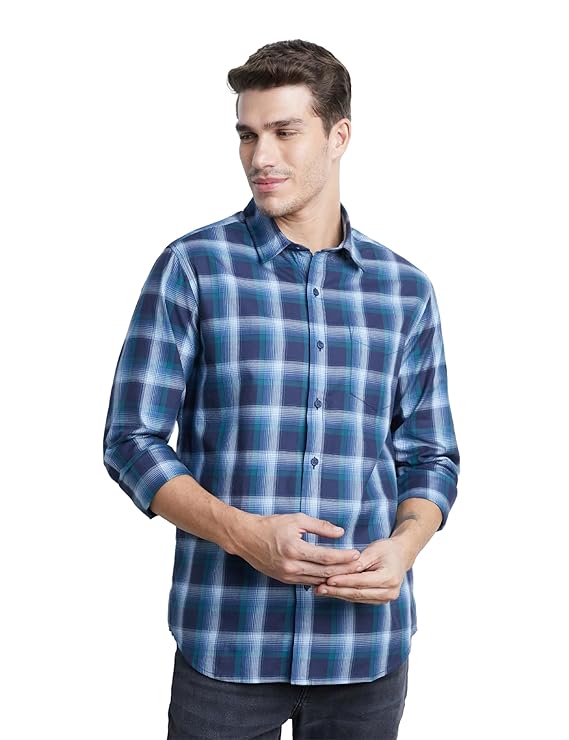 Men's Checkered Casual Shirt - Regular Fit | Full Sleeve | Pure Cotton