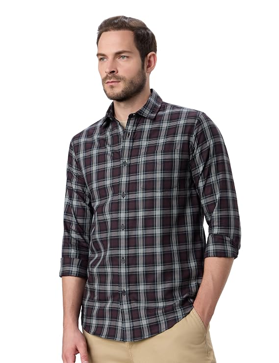 Men's Checkered Casual Shirt - Regular Fit | Full Sleeve | Pure Cotton