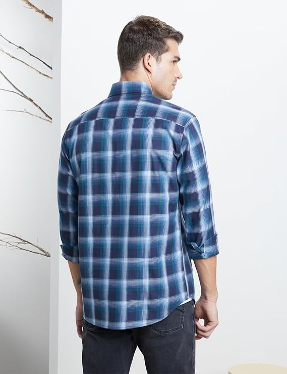 Men's Checkered Casual Shirt - Regular Fit | Full Sleeve | Pure Cotton